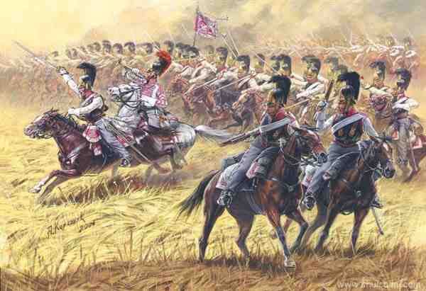 关于古代欧洲战争场景插画图片