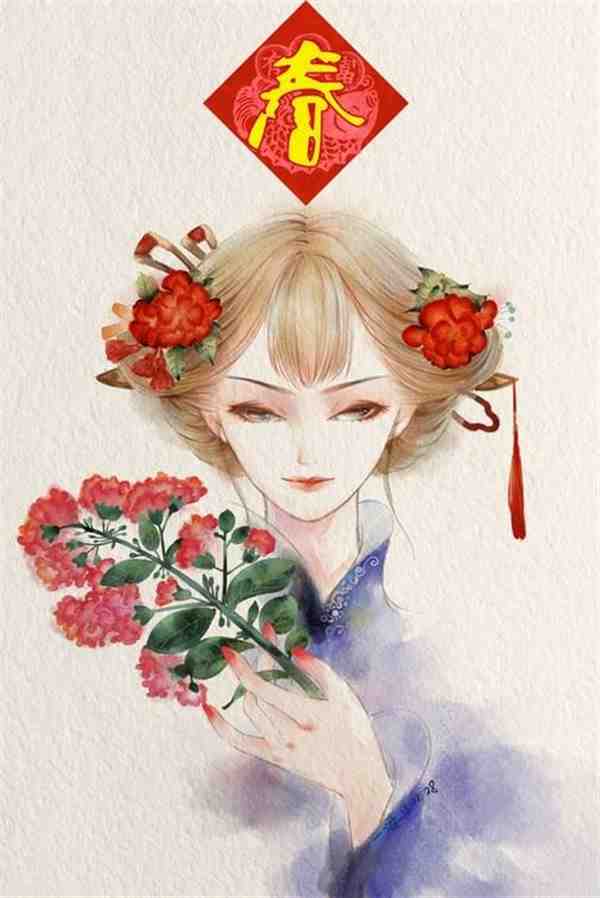 手绘美艳绝伦的古风美女图片欣赏