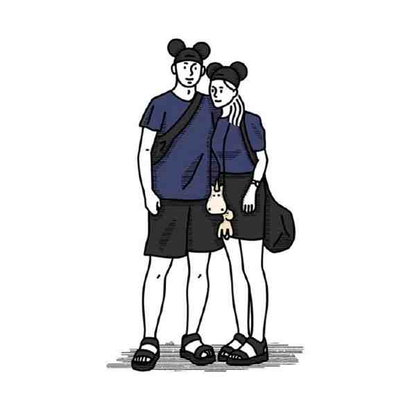 可爱的极简风人物插画图片作品BY ins:milk_design5