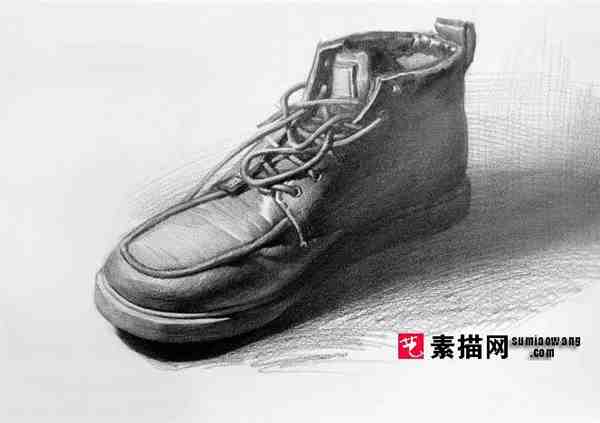 鞋子素描画