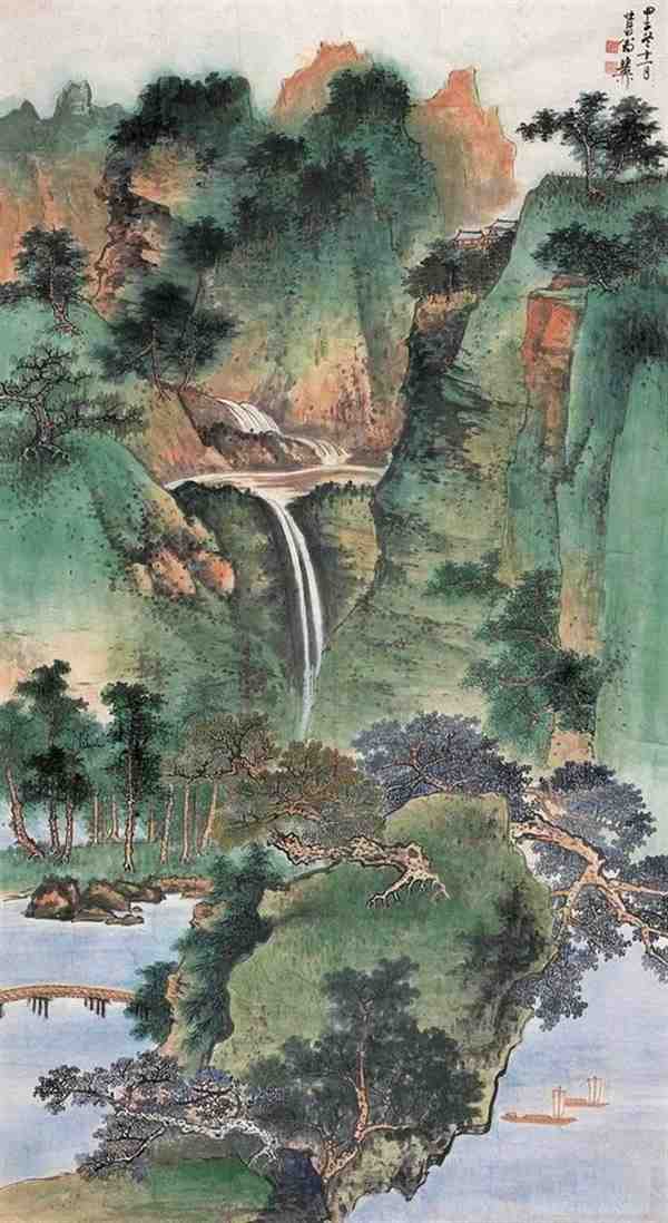 书画大师谢稚柳山水花鸟水墨画图片