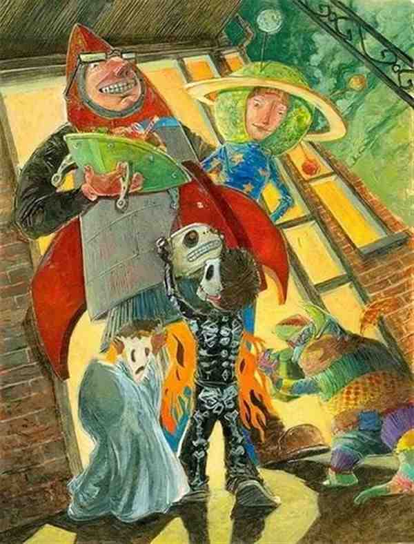 脑洞大开富有想象力的色彩鲜明插画图片