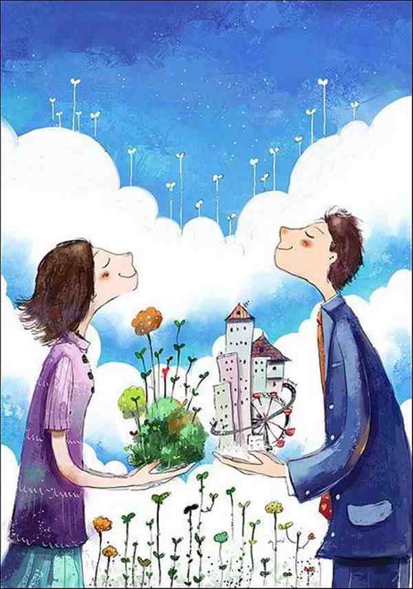 插画师Noonsaram轻松治愈风插画图片