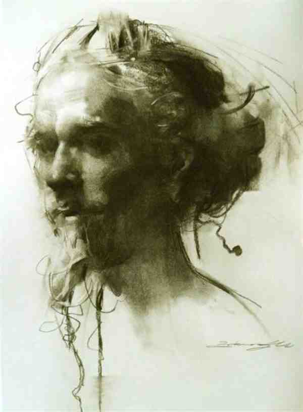 艺术家吴兆铭人物素描作品