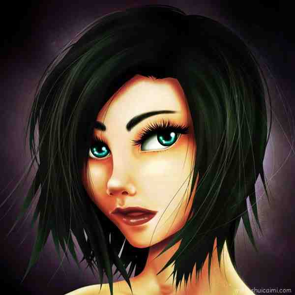 人物艺术插画图片 女性头像艺术插画图片