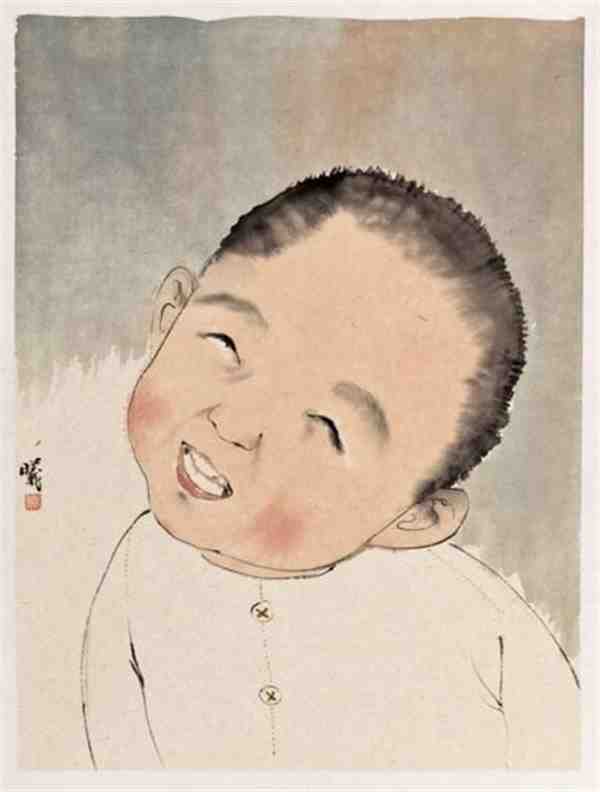 艺术家林曦手绘可爱儿童水墨画图片
