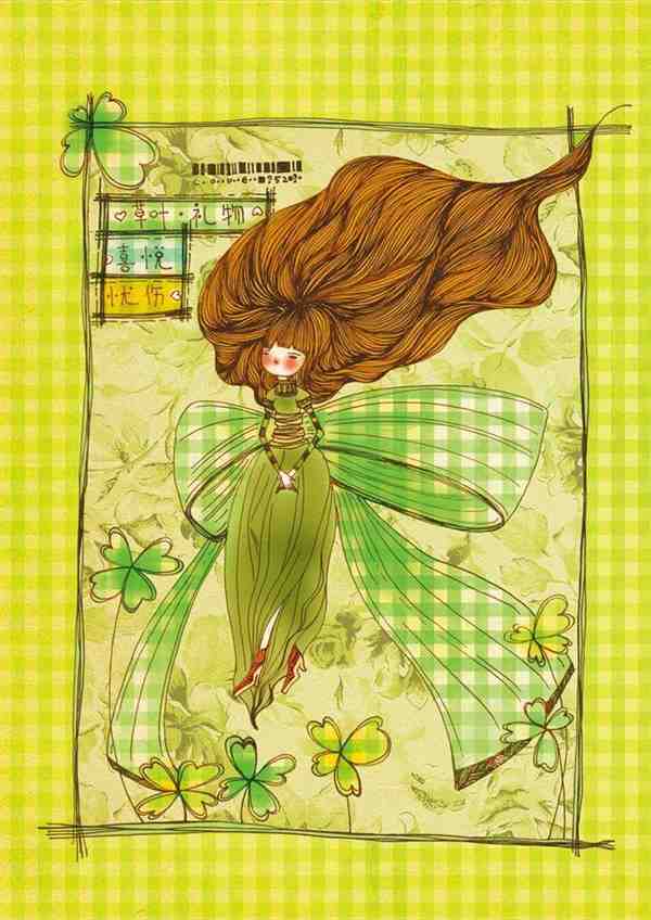 艺术家恒兰手绘色彩缤纷美女图片