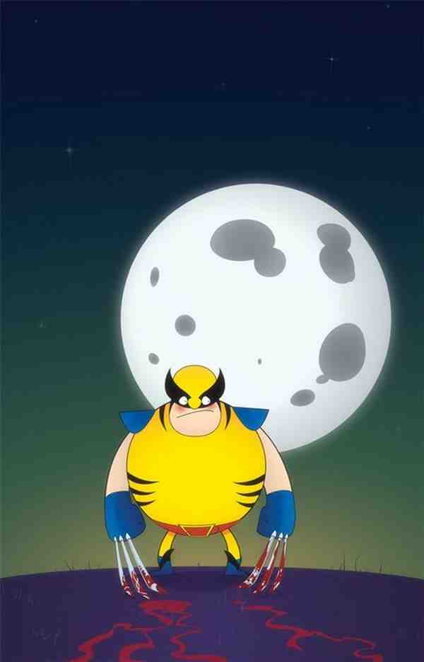 手绘夸张的动漫卡通创意插画图片