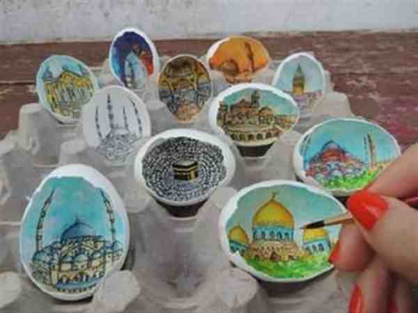 蛋壳里的时尚艺术手绘作品赏析