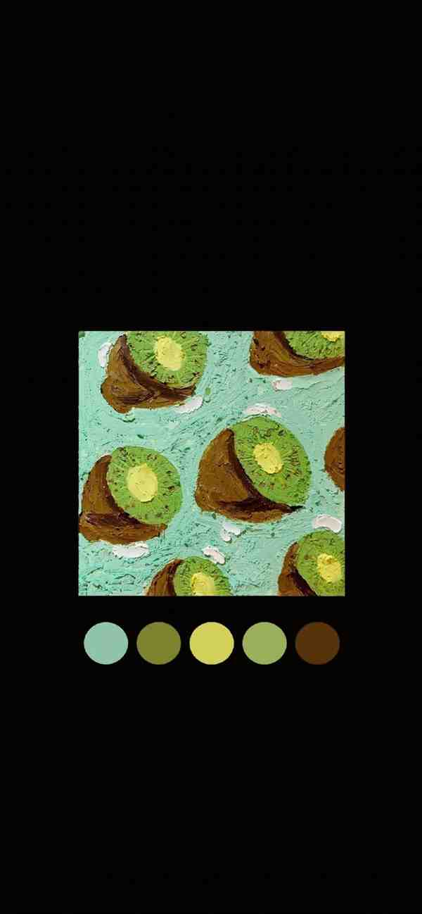 小清新手绘水果简约油画插画手机壁纸