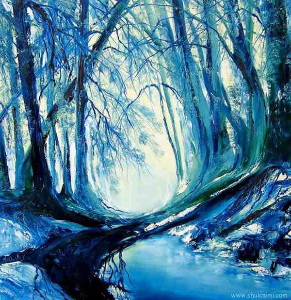 抽象艺术丙烯画作品图片