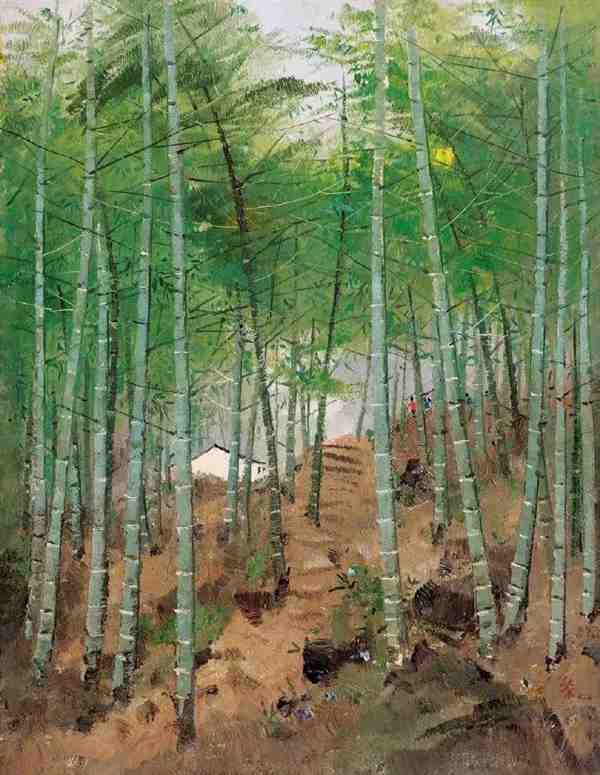 当代著名画家吴冠中先生竹子水彩画作品欣赏