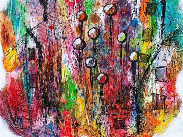 色彩缤纷的抽象画图片作品大全