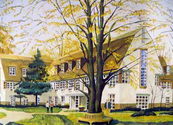 秋天的水粉画图片欣赏