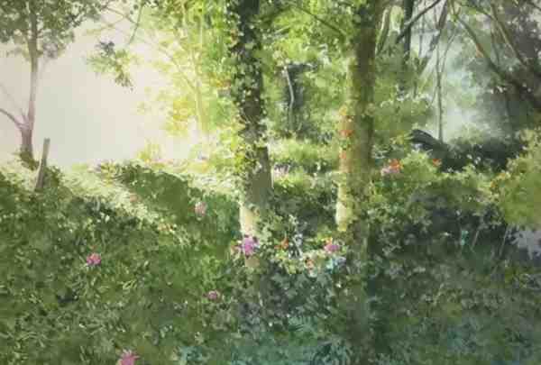 Abe Toshiyuki 的水彩风景画作品