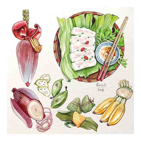 ins画师lerin_illustration笔下美味的食物水彩作品