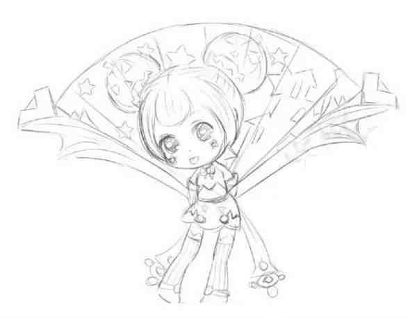 王者荣耀小乔Q版绘画教程