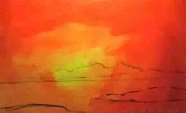 火烧云油画风景绘画视频教程