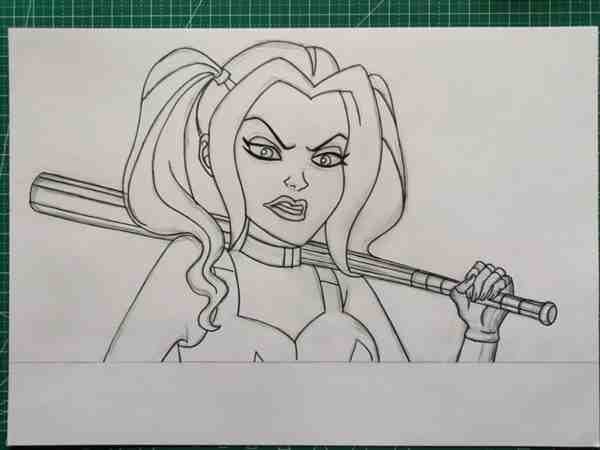 美式漫画风格马克笔绘画教程 小丑女绘画