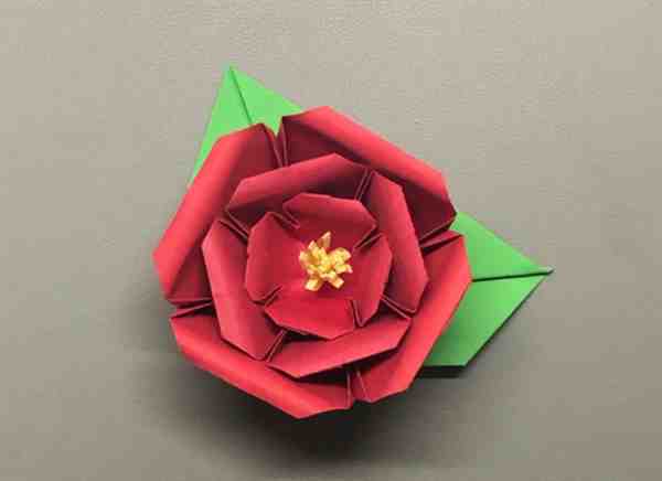 山茶花折纸怎么折 手工山茶花的制作方法