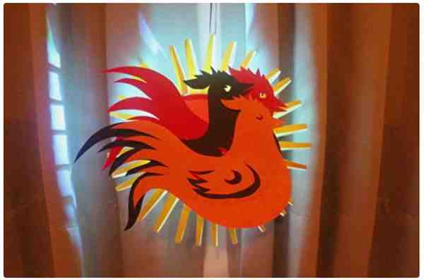 趣味手工: 公鸡灯笼的制作方法