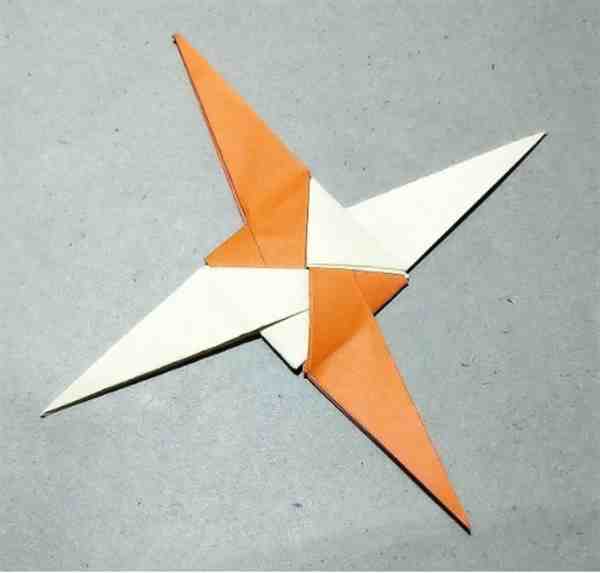 幼儿手工折纸飞镖教程图解