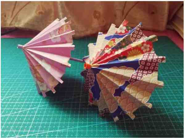 折纸古风小饰品100种教程(古风油纸伞)