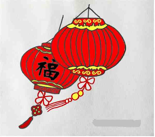元宵节花灯怎么画 灯笼怎么画简单又漂亮
