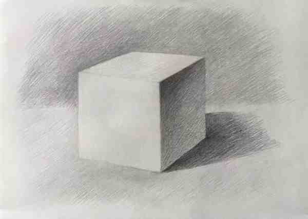 素描立体正方形怎么画简单易学