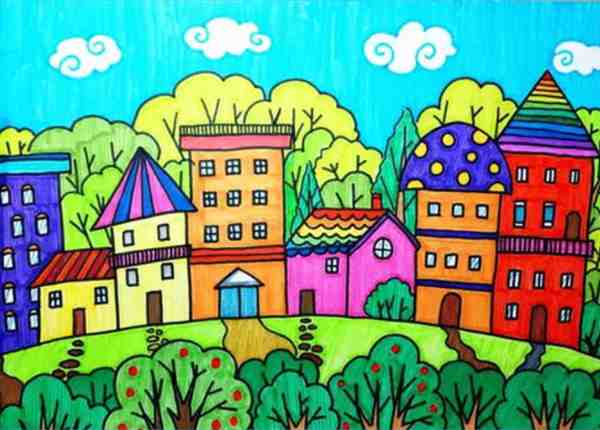 二年级画画简单又漂亮超级简单作品欣赏