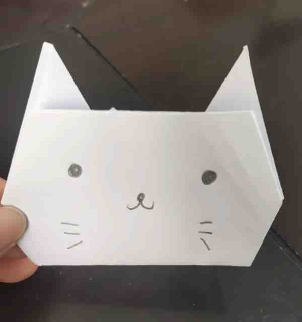可爱小猫咪简单小手工折纸教程(图解分享)