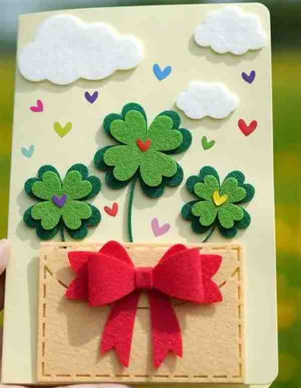 一二三年级手工贺卡送朋友怎么做的