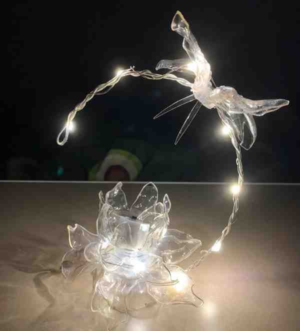 矿泉水瓶装饰创意台灯怎么做教程分享