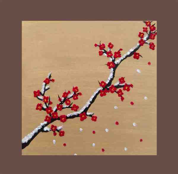 油画棒教程: 一步一步教我画梅花