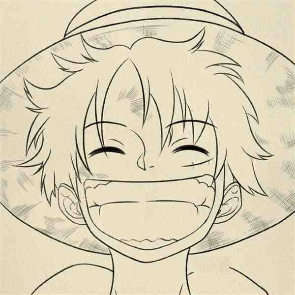 「手绘教程」教你一步一步画路飞人物画