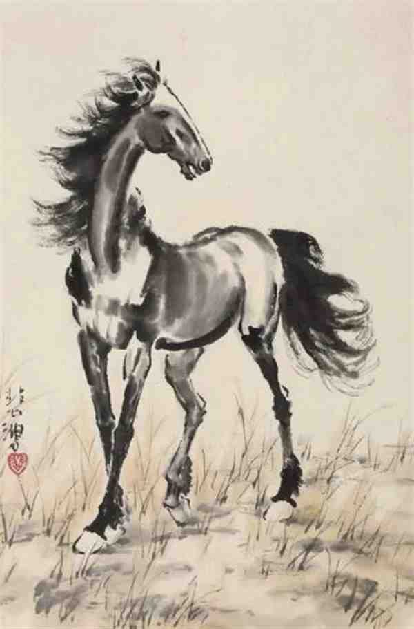 徐悲鸿单马作品拍卖价 徐悲鸿画作图片