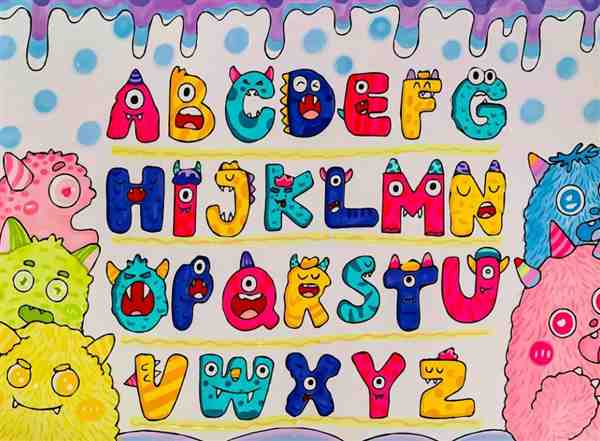 最新版26个字母的卡通画法图片大全