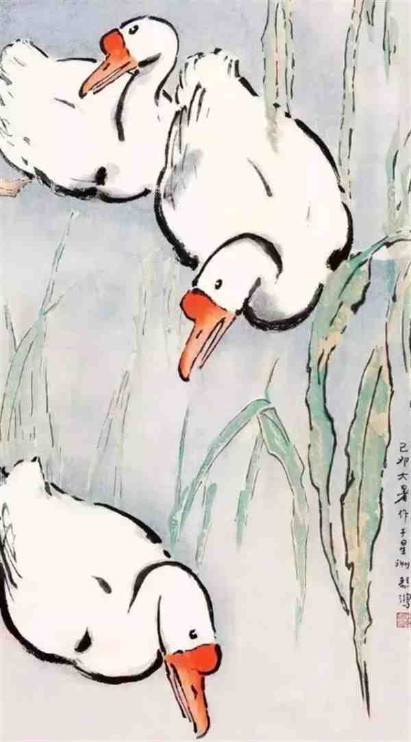 徐悲鸿的鹅作品介绍 徐悲鸿绘画作品欣赏