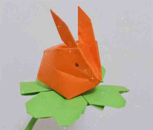 折纸手工: 10秒折一只玉兔怎么折(含教程图解)