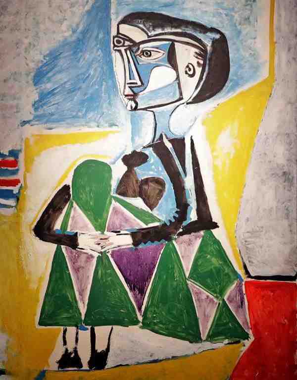 毕加索的名画坐着的女人鉴赏