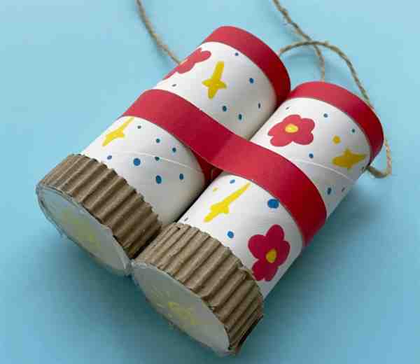 儿童创意手工: 卷纸筒旧物改造教程(望远镜)