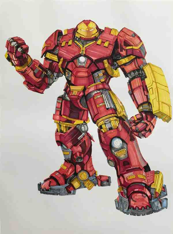 反浩克装甲怎么画 一步一步教我画浩克机甲