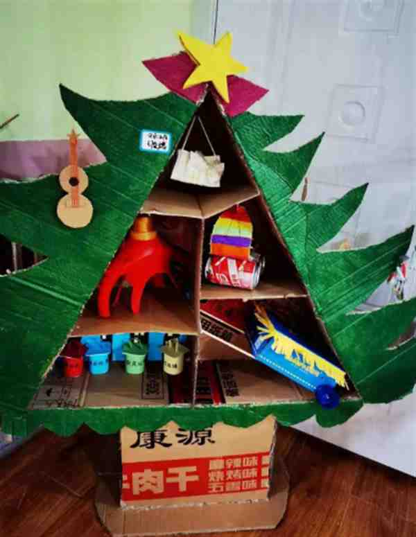 小学生手工作品废物利用绿色环保作品图片