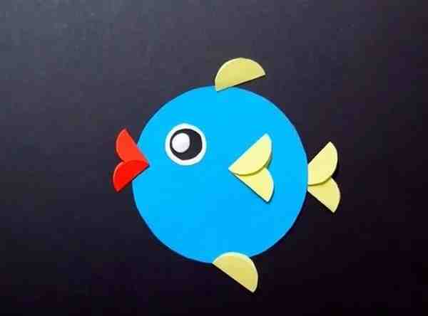 亲子手工课堂: 用图形拼成小金鱼怎么拼