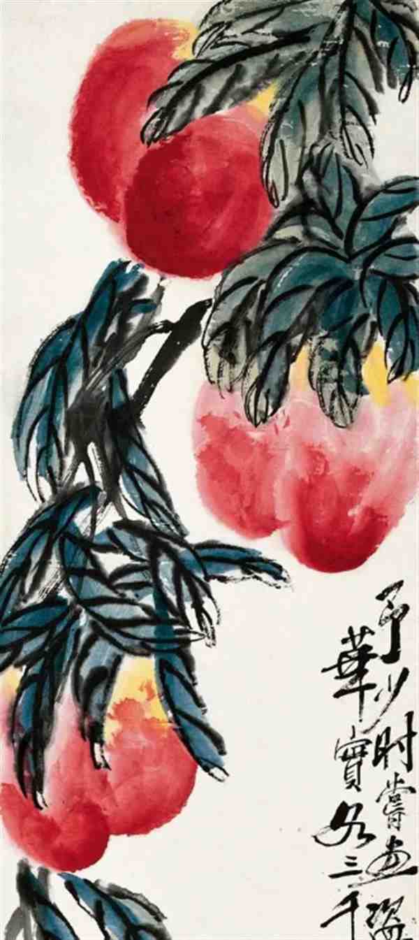 精选齐白石画桃作品图片大全欣赏