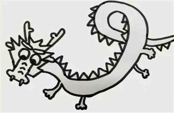 怎么画简单又可爱的龙图片大全