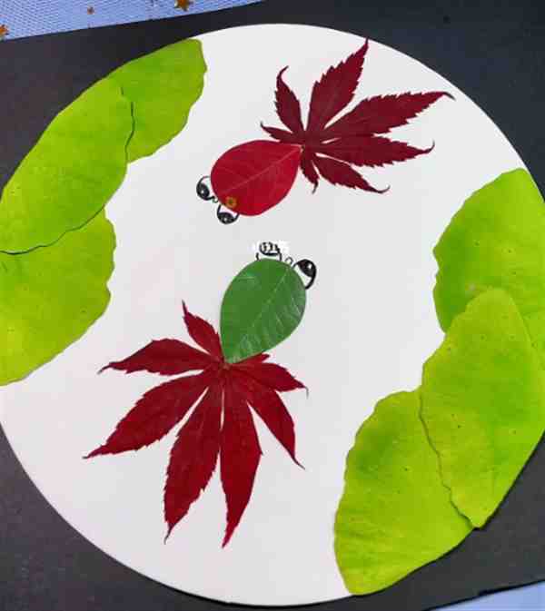 金鱼树叶贴画图片大全简单漂亮欣赏