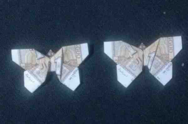 人民币折蝴蝶的方法图片步骤图大全